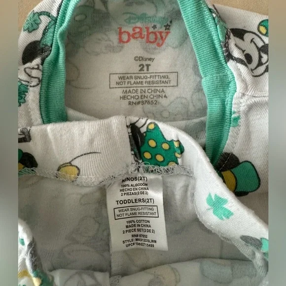 Toddler Mickey St. Patrick’s Pajamas - Picture 2 of 2